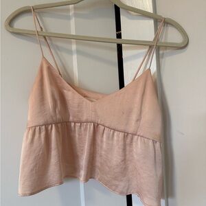 Aritzia cropped pink tank top
